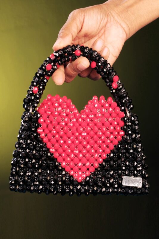 Heart shape square purce