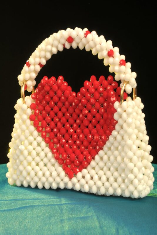 Heart shape square purce